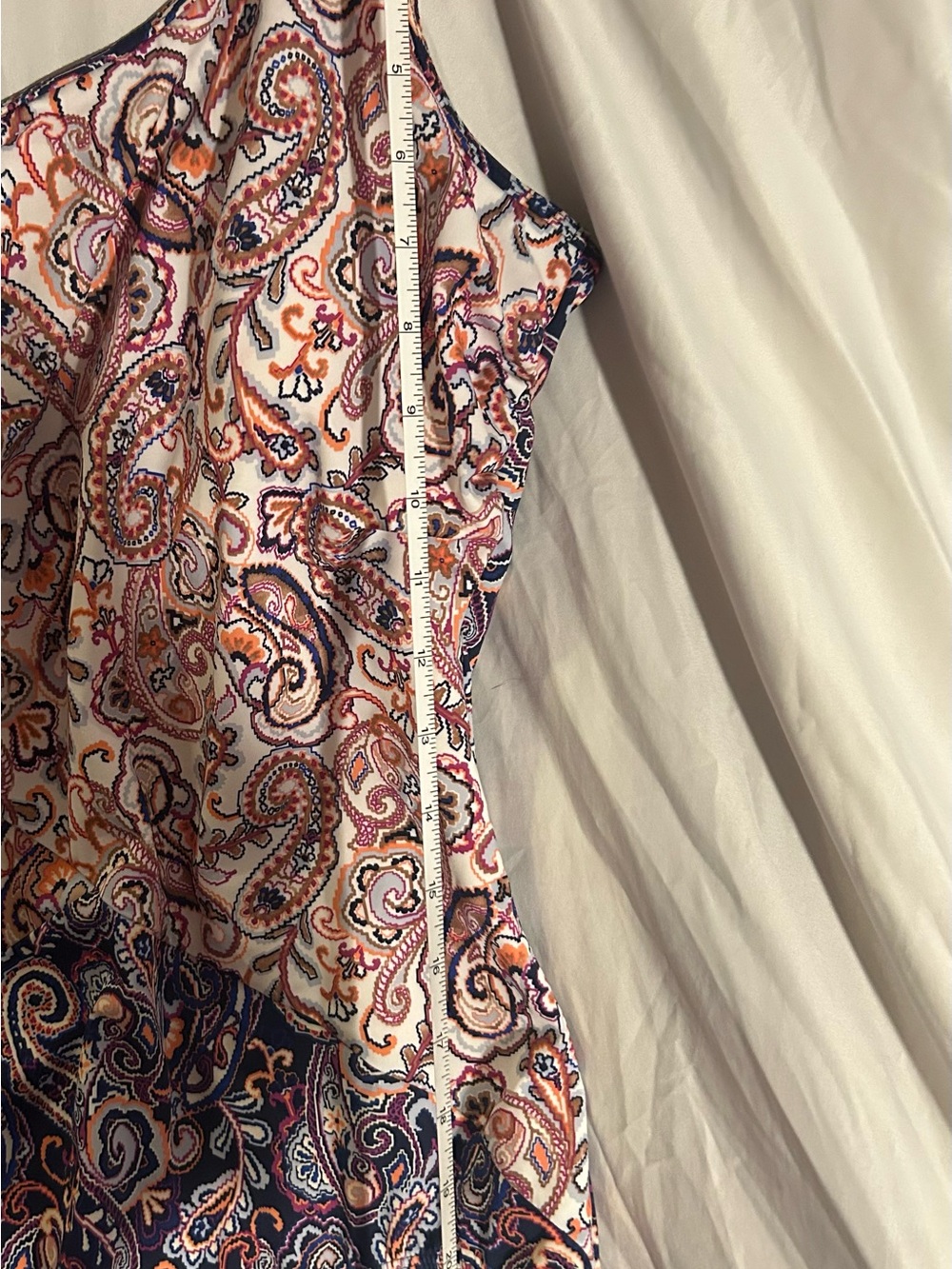 Lands' End Paisley swimsuit in Pink and Navy pattern - Picture 13 of 13
